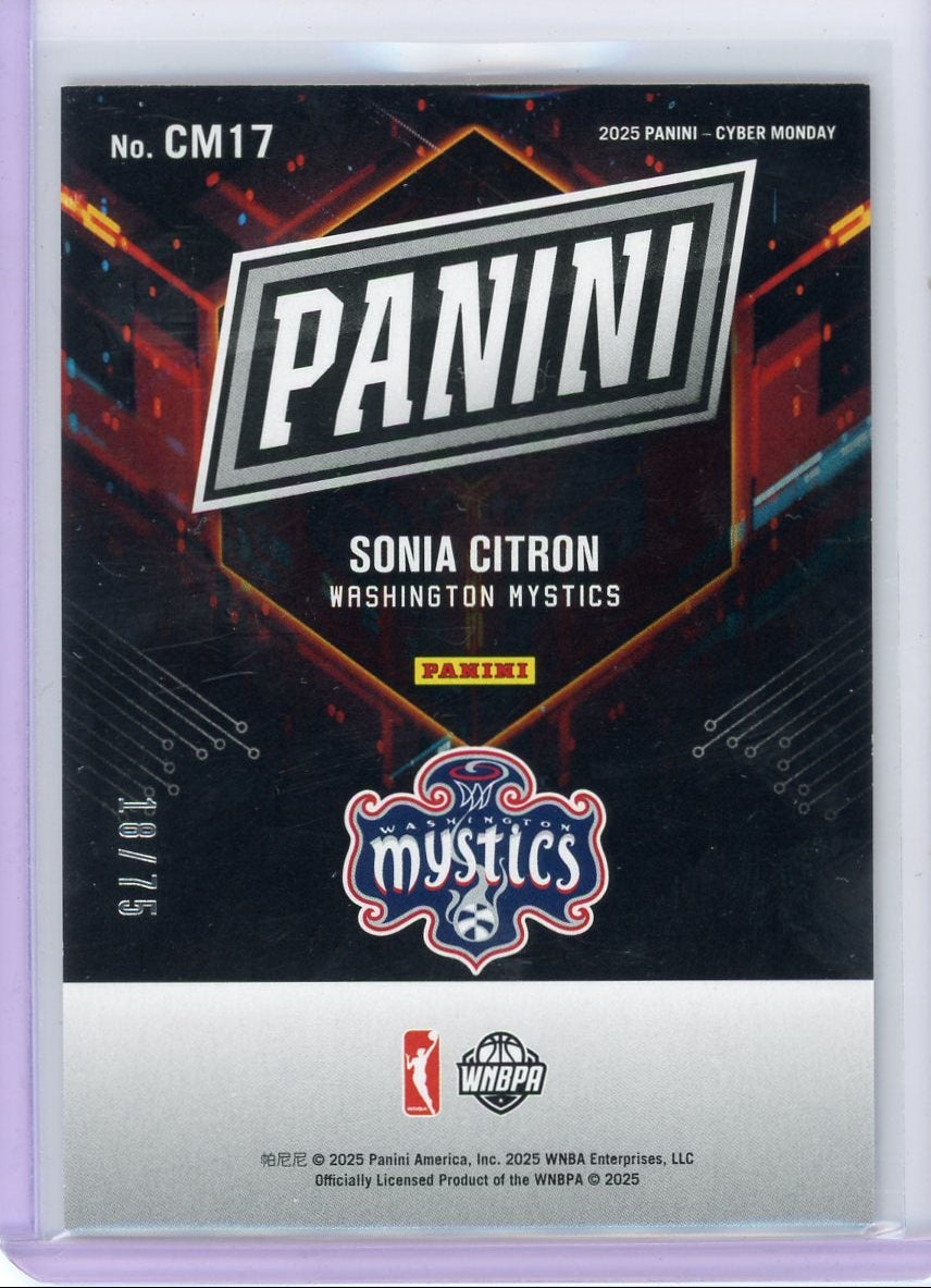 Sonia Citron 2025 Panini Black Friday Red Drip #'d 18/75