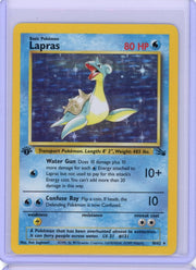 Lapras Pokémon Fossil 1st Edition Holo #10/62