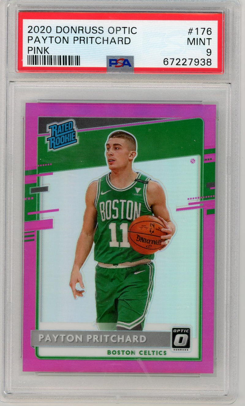 Payton Pritchard 2020 Panini Donruss Optic pink prizm rookie card 