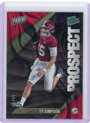 Ty Simpson 2025 Panini Black Friday Rated Prospect #'d 33/99