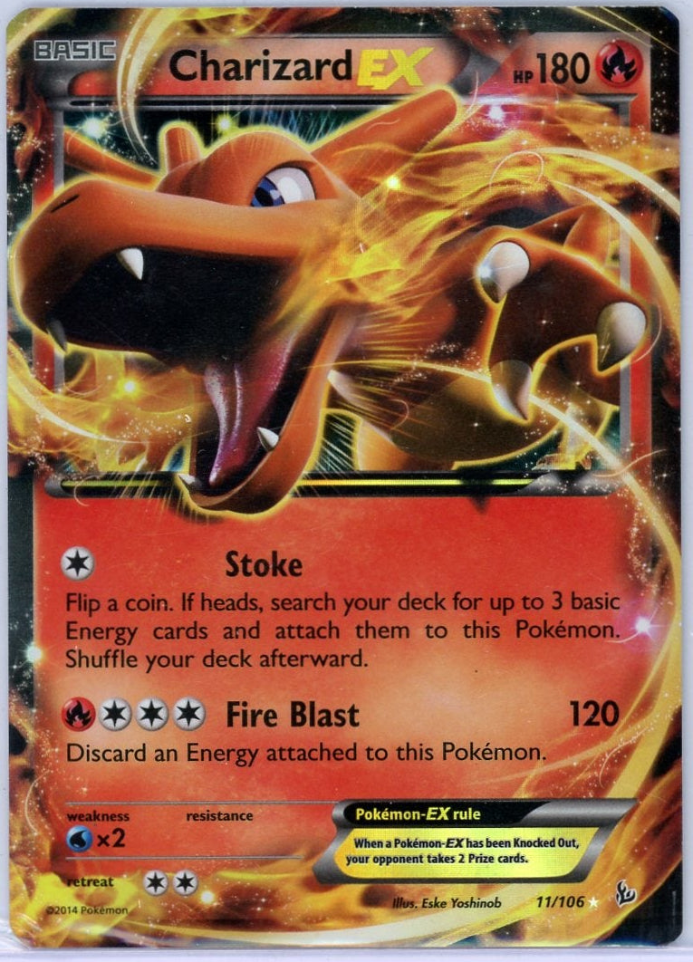 Charizard EX Pokemon Flashfire #11/106 DMG