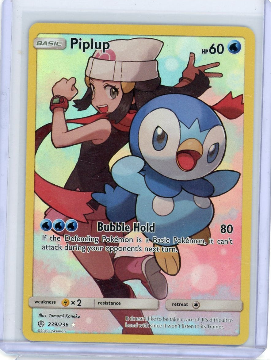 Piplup Pokémon Cosmic Eclipse Secret Rare #239/236