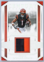 JaMarr Chase 2023 Panini National Treasures Century Materials #'d 22/25