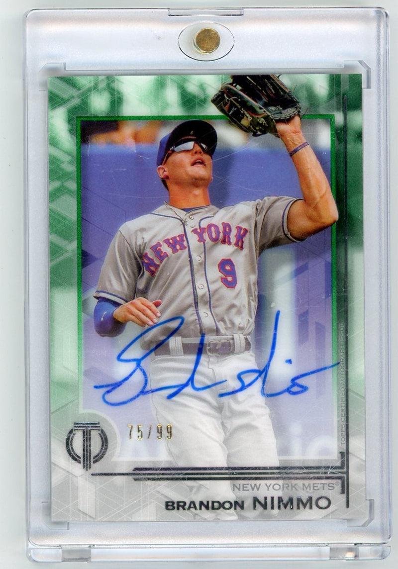Brandon Nimmo 2019 Topps Tribute autograph 