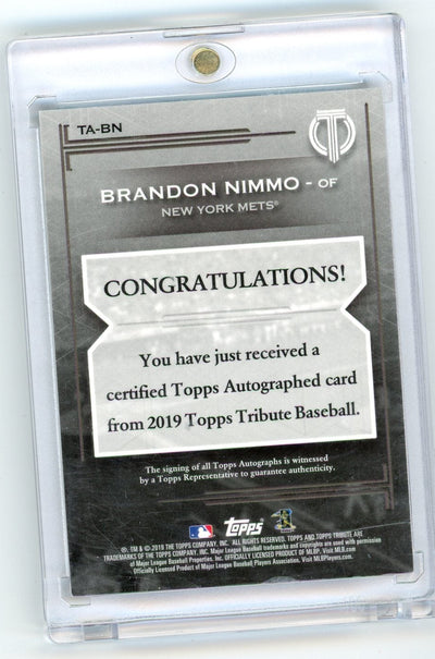 Brandon Nimmo 2019 Topps Tribute autograph #'d 75/99