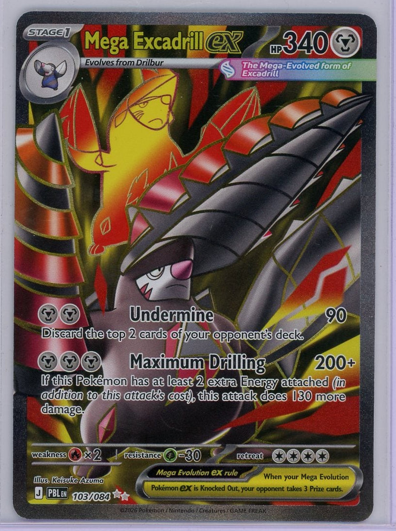 Mega Excadrill ex Pokemon Pitch Black Ultra Rare #103/084