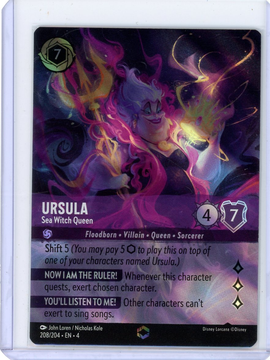 Ursula Disney Lorcana Ursula's Return Enchanted 208/204