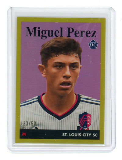 Miguel Perez 2023 Topps Chrome MLS 1958 Topps gold refractor rookie card #'d 23/50
