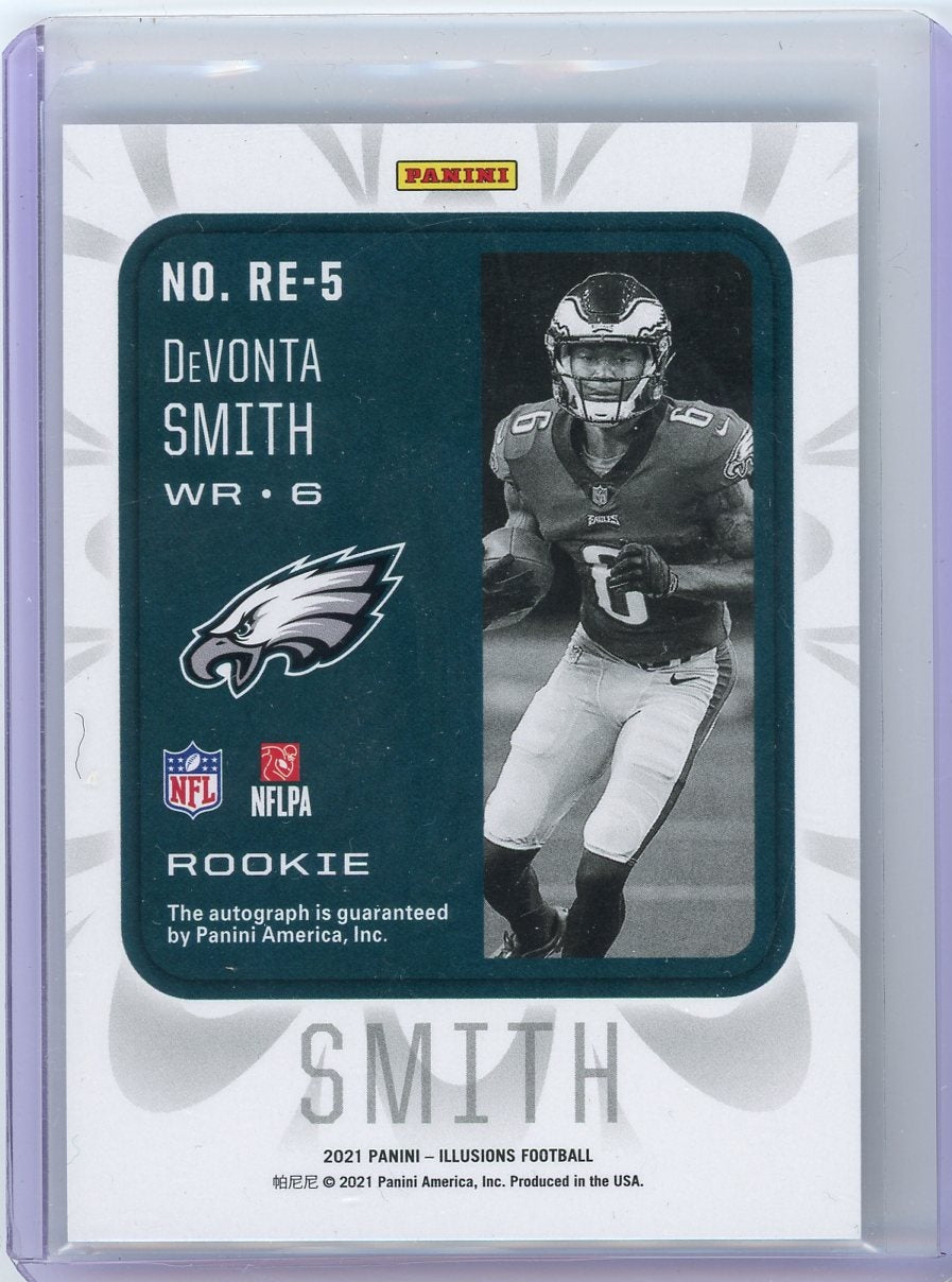 DeVonta Smith 2021 Panini Illusions Rookie Endorsements autograph rc #'d 015/125