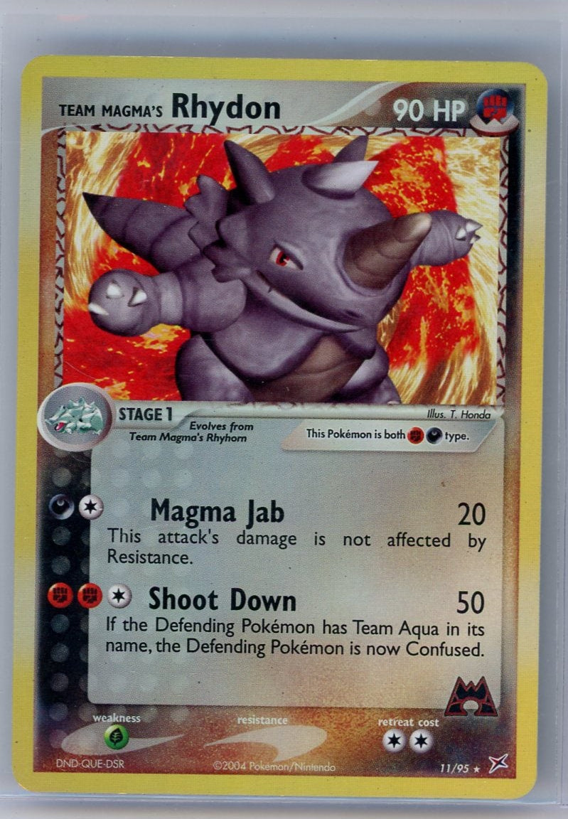 Team Magma's Rhydon Pokémon Team Magma Vs Team Aqua Reverse Holo #11/95 (LP)