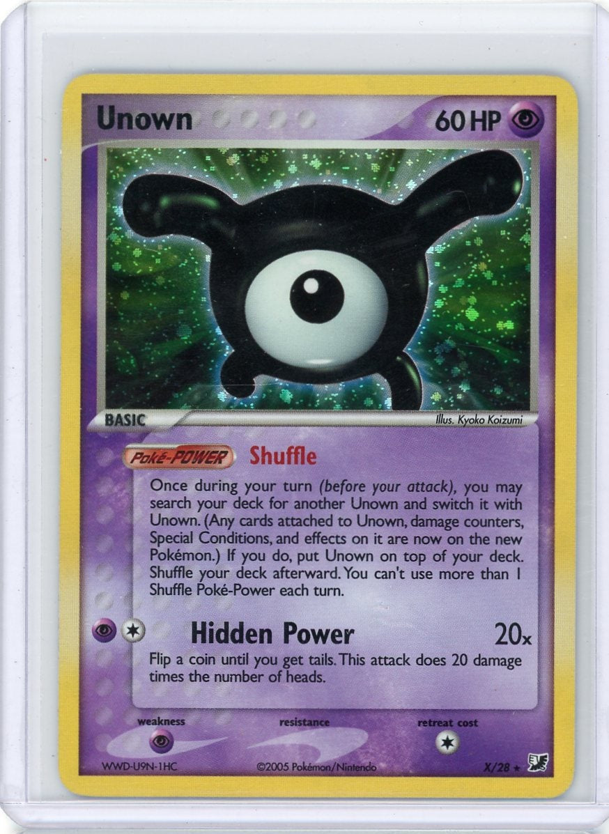 Unown (x) Pokémon Unseen Forces Holo #X/28