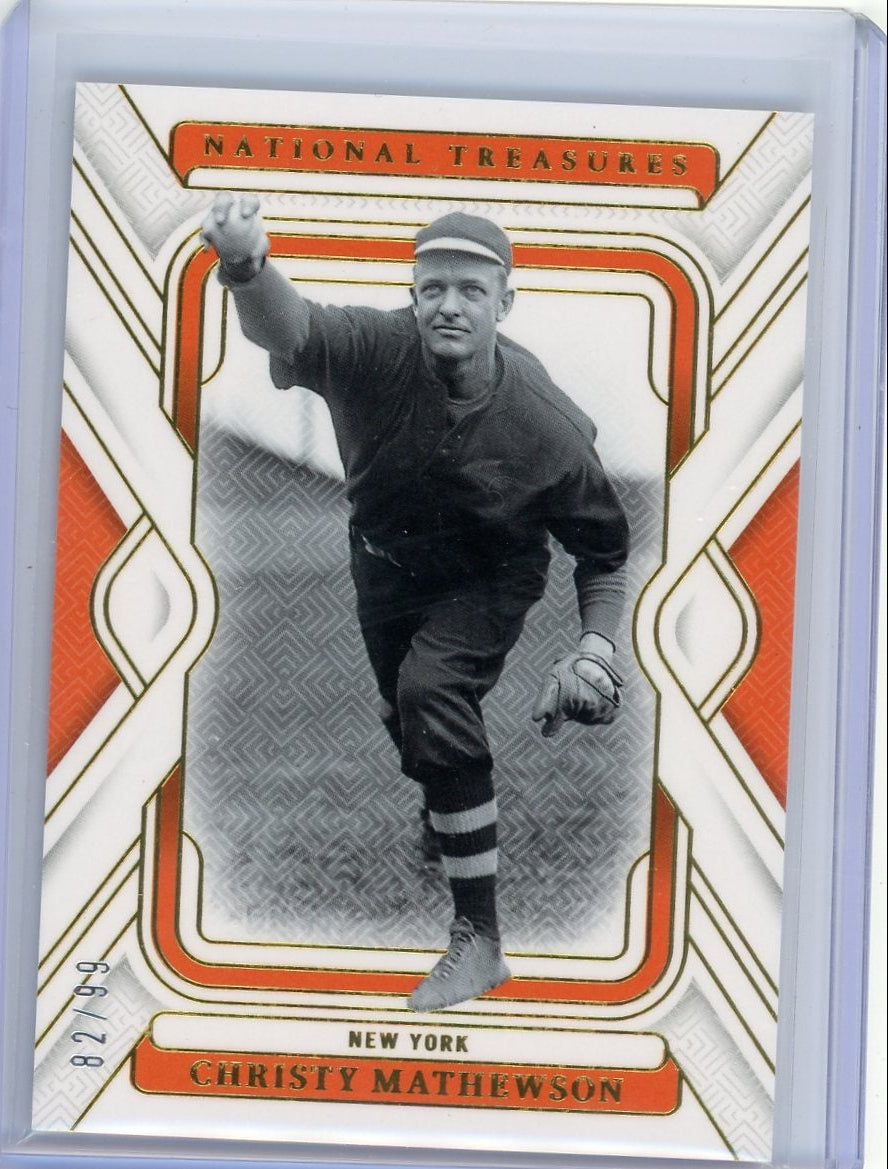 Christy Mathewson 2025 Panini National Treasures Baseball Holo Gold #'d 82/99