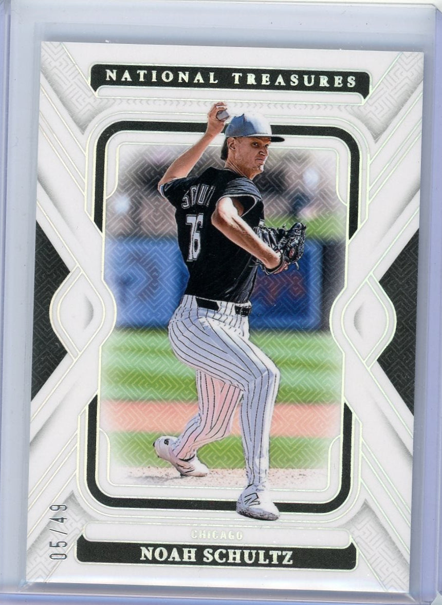 Noah Schultz 2025 Panini National Treasures Baseball Holo #'d 05/49