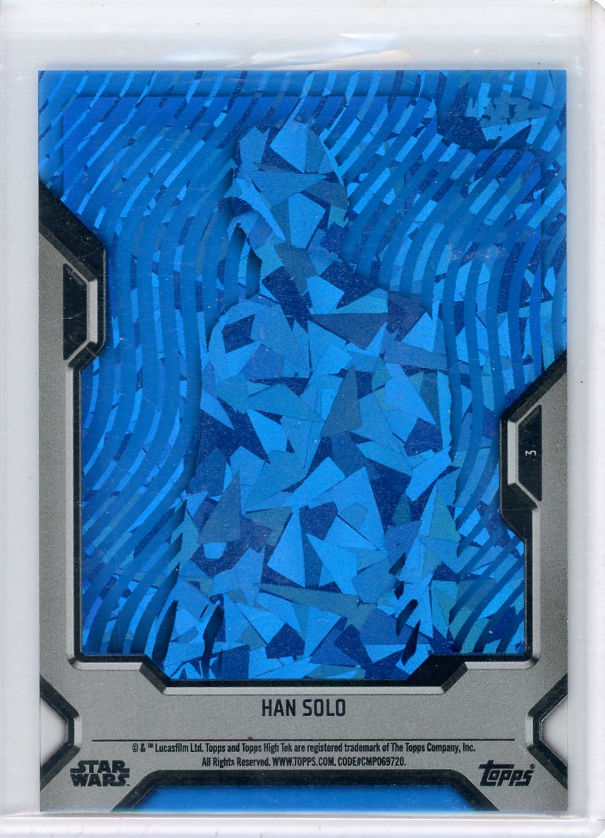 Han Solo 2023 Topps High Tek Pattern 2 Blue #'d 46/50