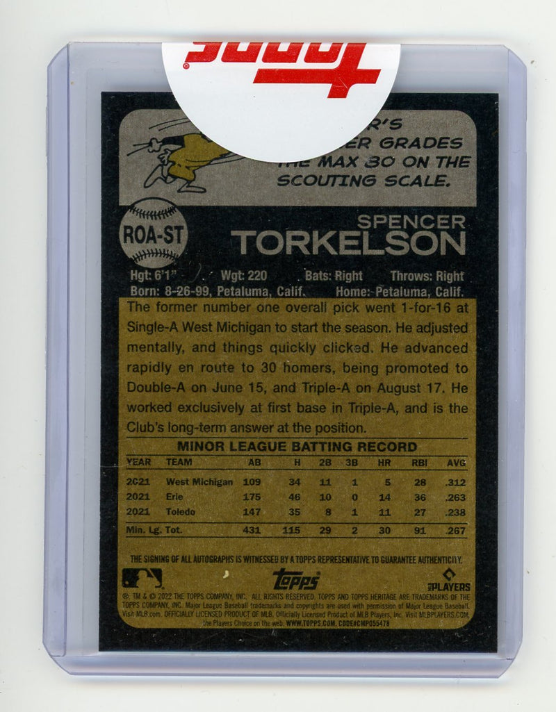 Spencer Torkelson 2022 Topps Heritage Real One Autographs High Number