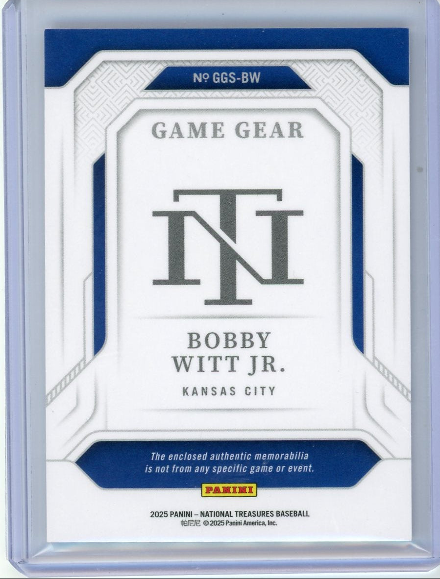 Bobby Witt Jr. 2025 Panini National Treasures Baseball Game Gear Relic Blue #'d 46/49