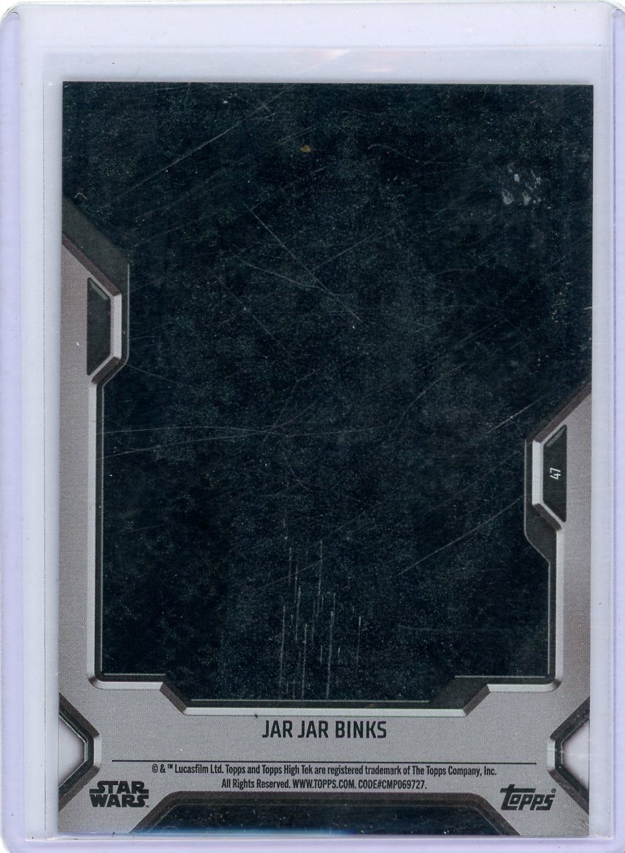 Jar Jar Binks 2023 Topps Star Wars High Tek Pattern 3 Black Stardust #'d 4/5