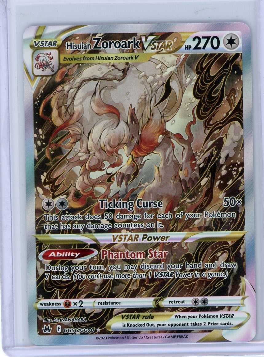 Hisuian Zoroark Vstar Pokémon Crown Zenith Galarian Gallery #GG56/GG70