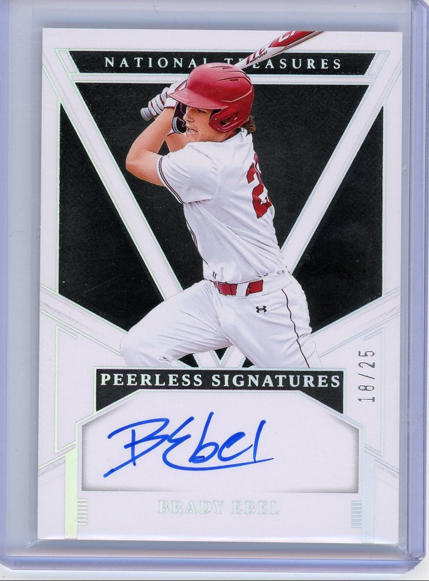 Brady Ebel 2025 Panini National Treasures Baseball Peerless Signatures #'d 18/25