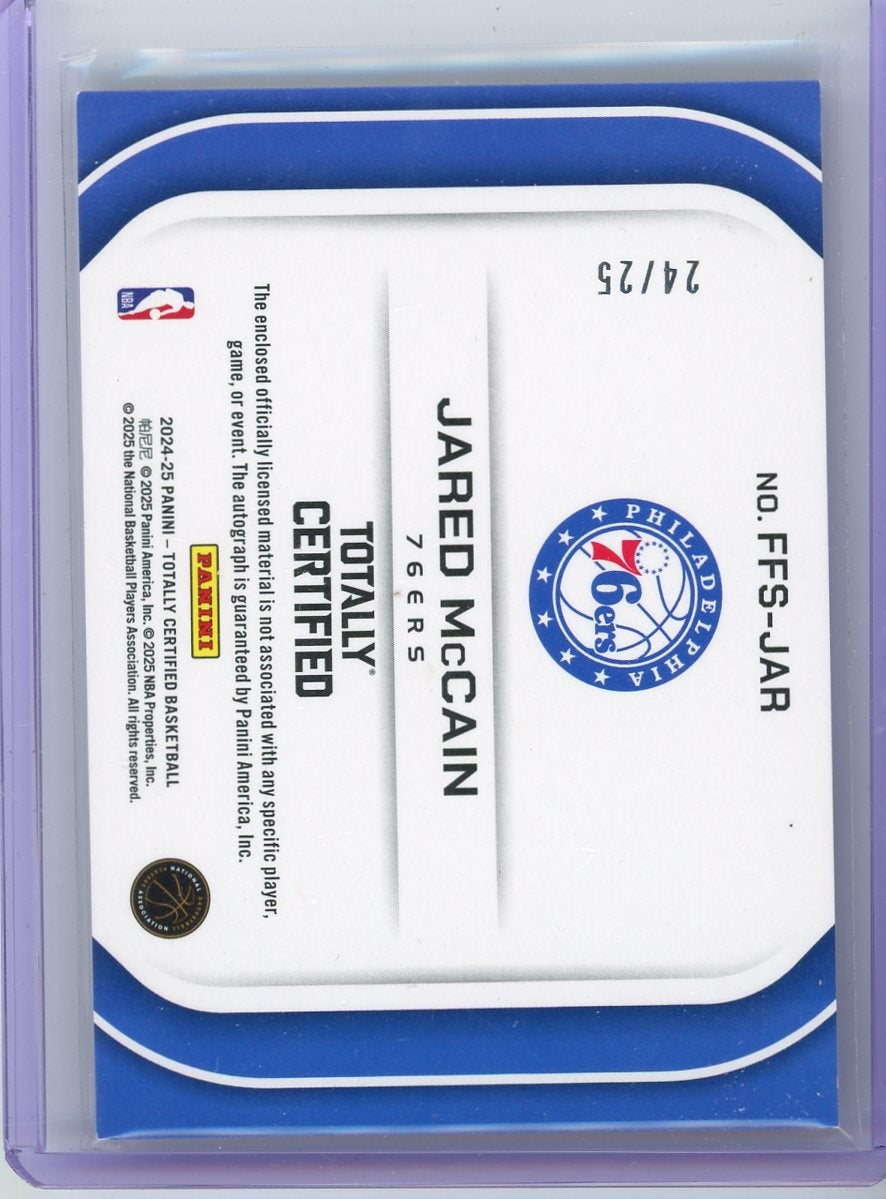Jared McCain 2024-25 Panini Totally Certified RPA #'d 24/25