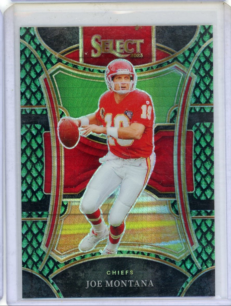 Joe Montana 2023 Select Football Dragon Scale Prizm Suite Level 