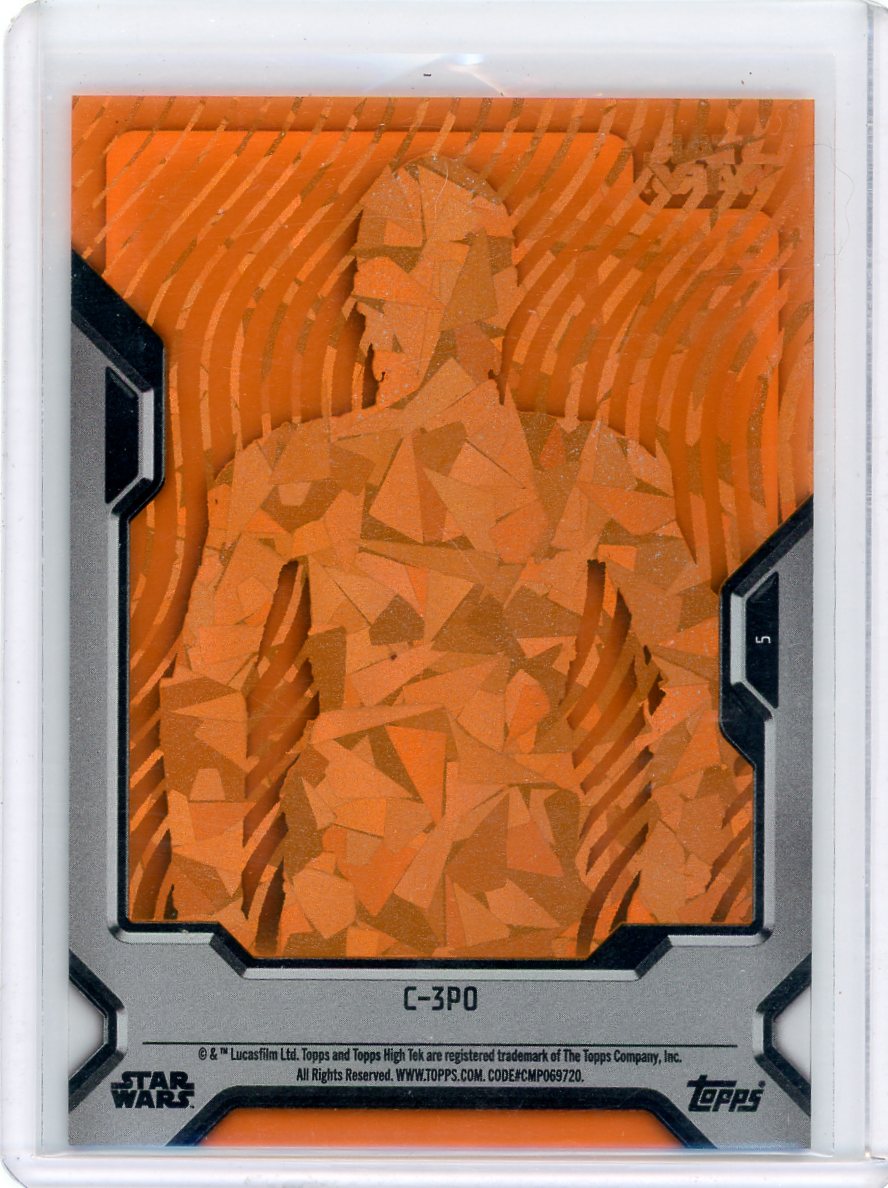 C-3PO 2023 Topps High Tek Pattern 2 Orange #'d 06/25