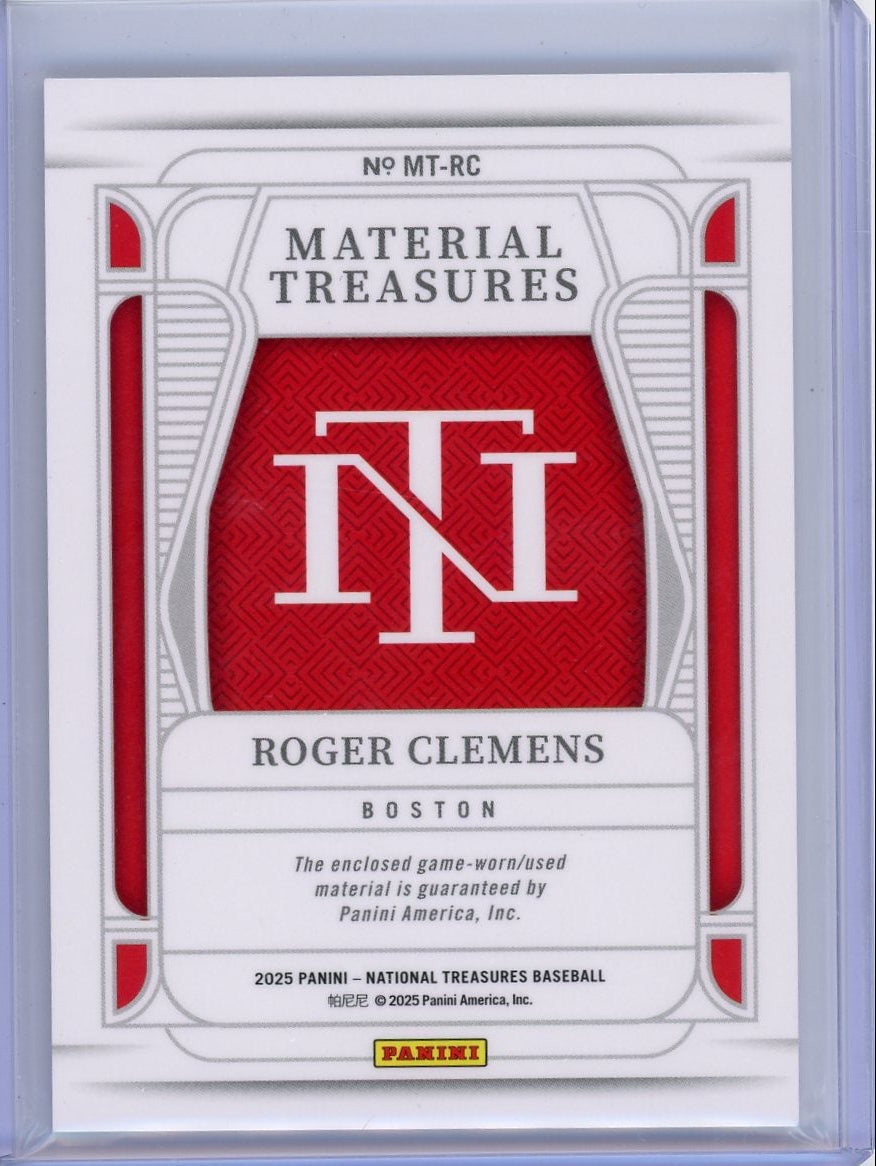 Roger Clemens 2025 Panini National Treasures Baseball Relic Gold #'d 07/10