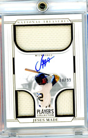 Jesus Made 2025 Panini National Treasures Baseball Player's Collection Patch Autograph #'d 38/99