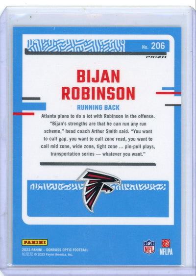 Bijan Robinson 2023 Donruss Optic Rated rookie Holo Prizm #206