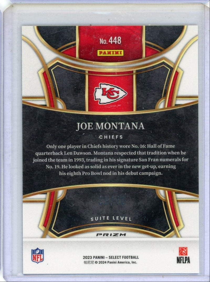 Joe Montana 2023 Select Football Dragon Scale Prizm Suite Level 