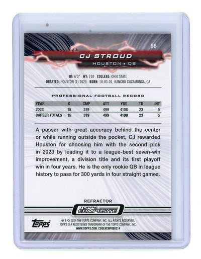 CJ Stroud 2023 Topps Composite Topps Resurgence Refractor RC