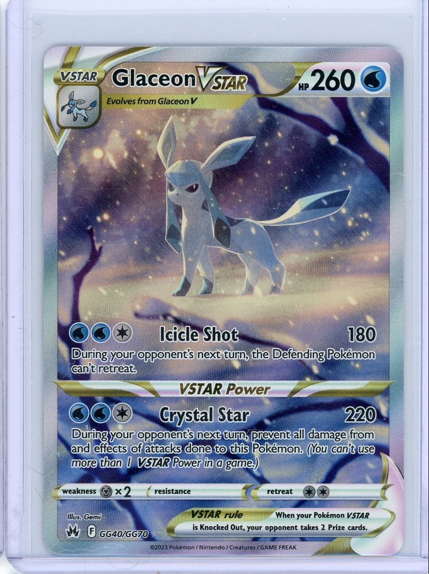 Glaceon Vstar Pokémon Crown Zenith Galarian Gallery #GG40/GG70