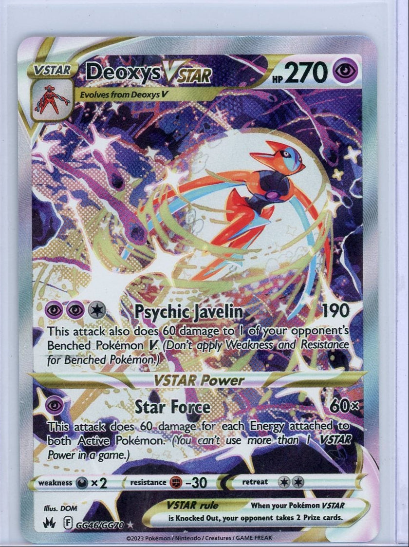 Deoxys Vstar Pokémon Crown Zenith Galarian Gallery #GG46/GG70