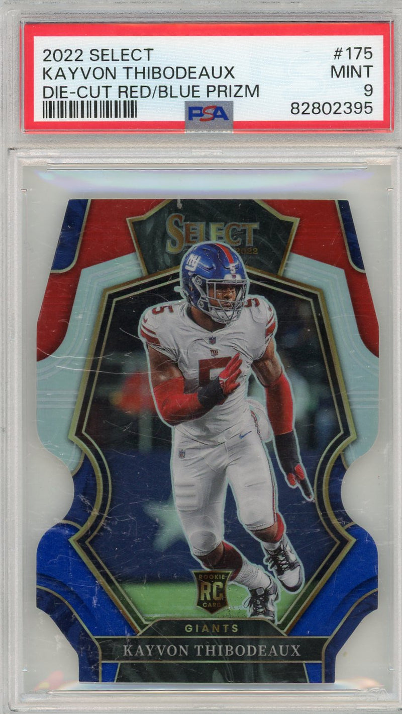 Kayvon Thibodeaux 2022 Select Die Cut Red/Blue Prizm PSA 9