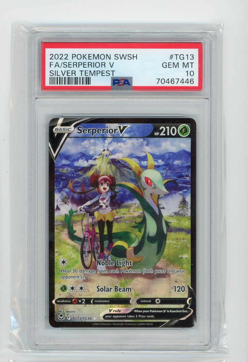 Serperior V Full Art 2022 Pokemon Silver Tempest PSA 10