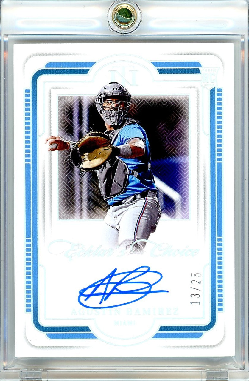 Augustin Ramirez 2025 Panini National Treasures Ecklar's Choice Rookie Autograph #'d 13/25