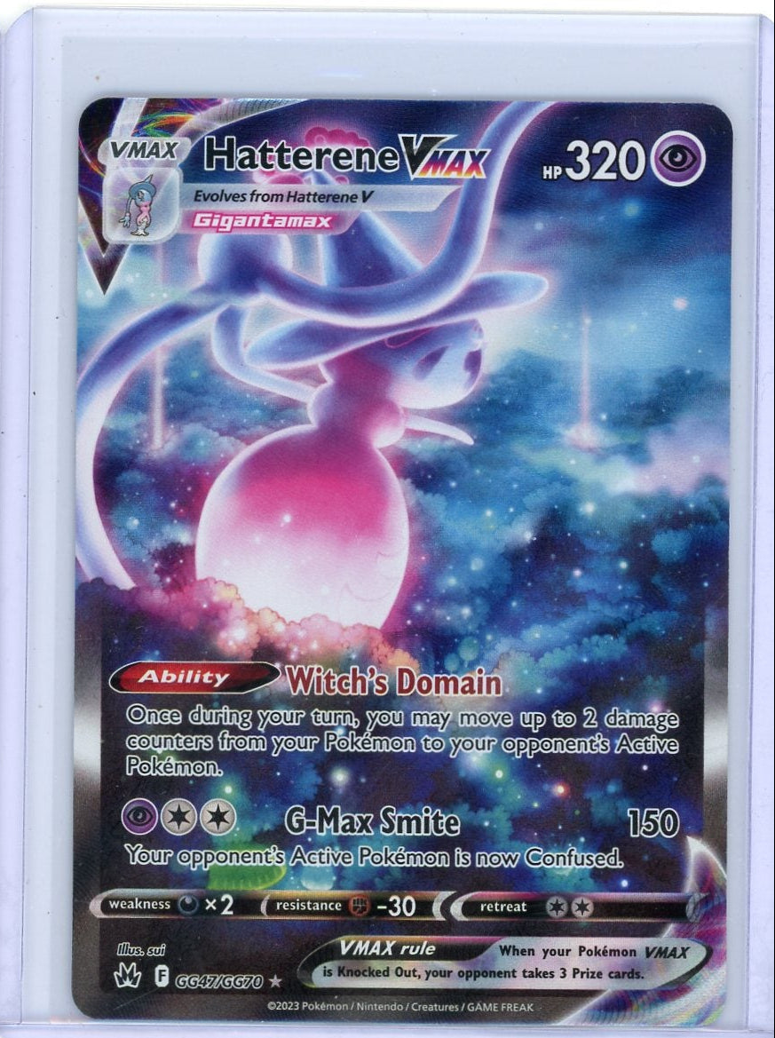 Hatterene Vmax Pokémon Crown Zenith Galarian Gallery #GG47/GG70