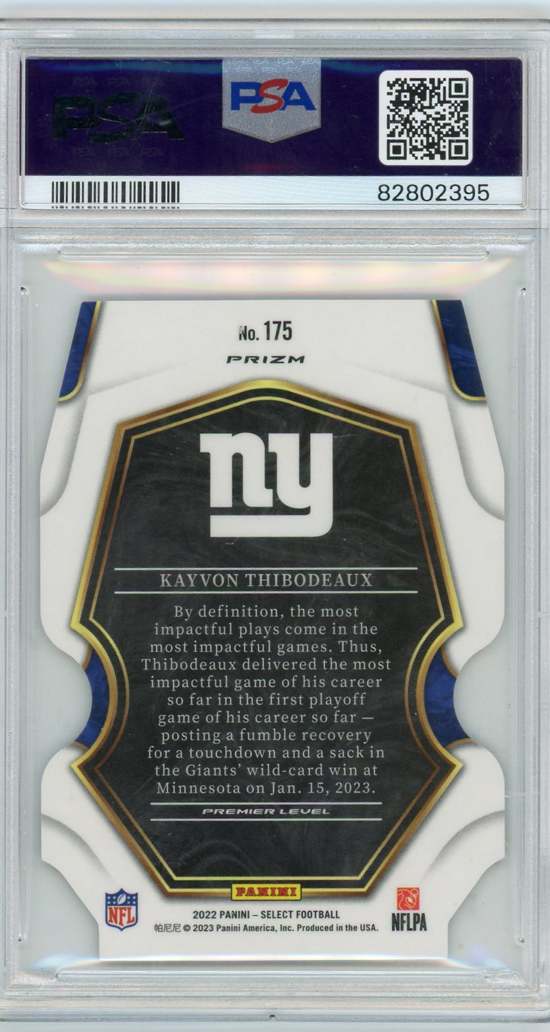 Kayvon Thibodeaux 2022 Select Die Cut Red/Blue Prizm PSA 9
