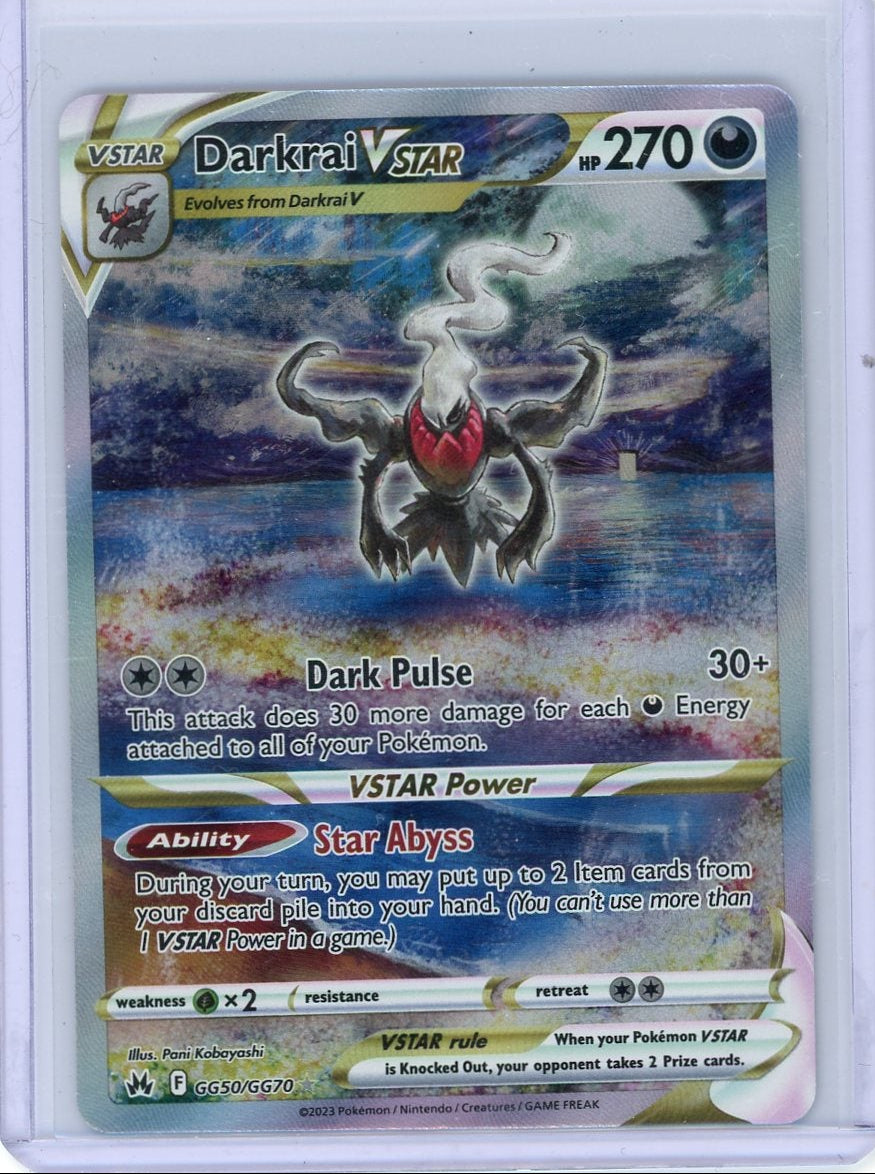 Darkrai Vstar Pokémon Crown Zenith Galarian Gallery #GG50/GG70