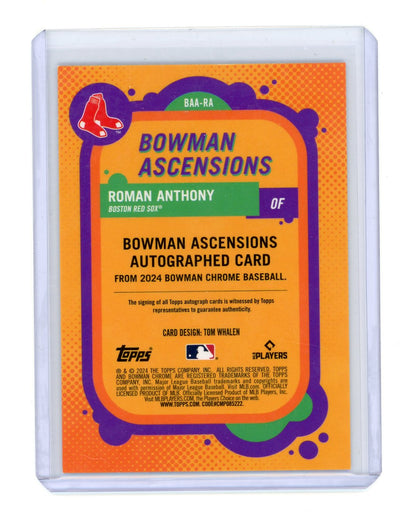 Roman Anthony 2024 Bowman Chrome Bowman Ascensions Autograph #'d 039/150