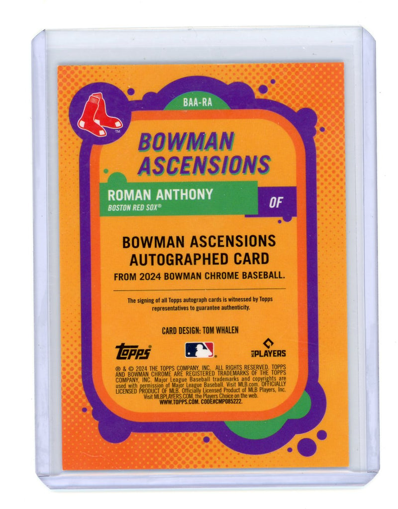 Roman Anthony 2024 Bowman Chrome Bowman Ascensions Autograph 