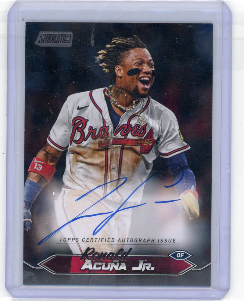 Ronald Acuna Jr. 2024 Topps Stadium Club autograph black 