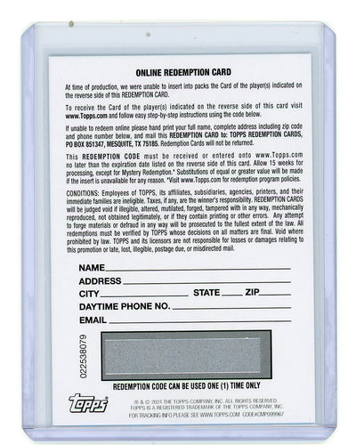 Braylin Morel 2024 Bowman Chrome Prospect Autograph-Mini Diamond #'d /100 Redemption