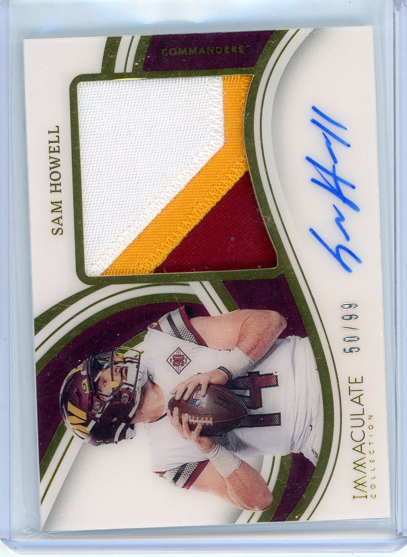 Sam Howell 2023 Panini Immaculate Premium Patch Auto 
