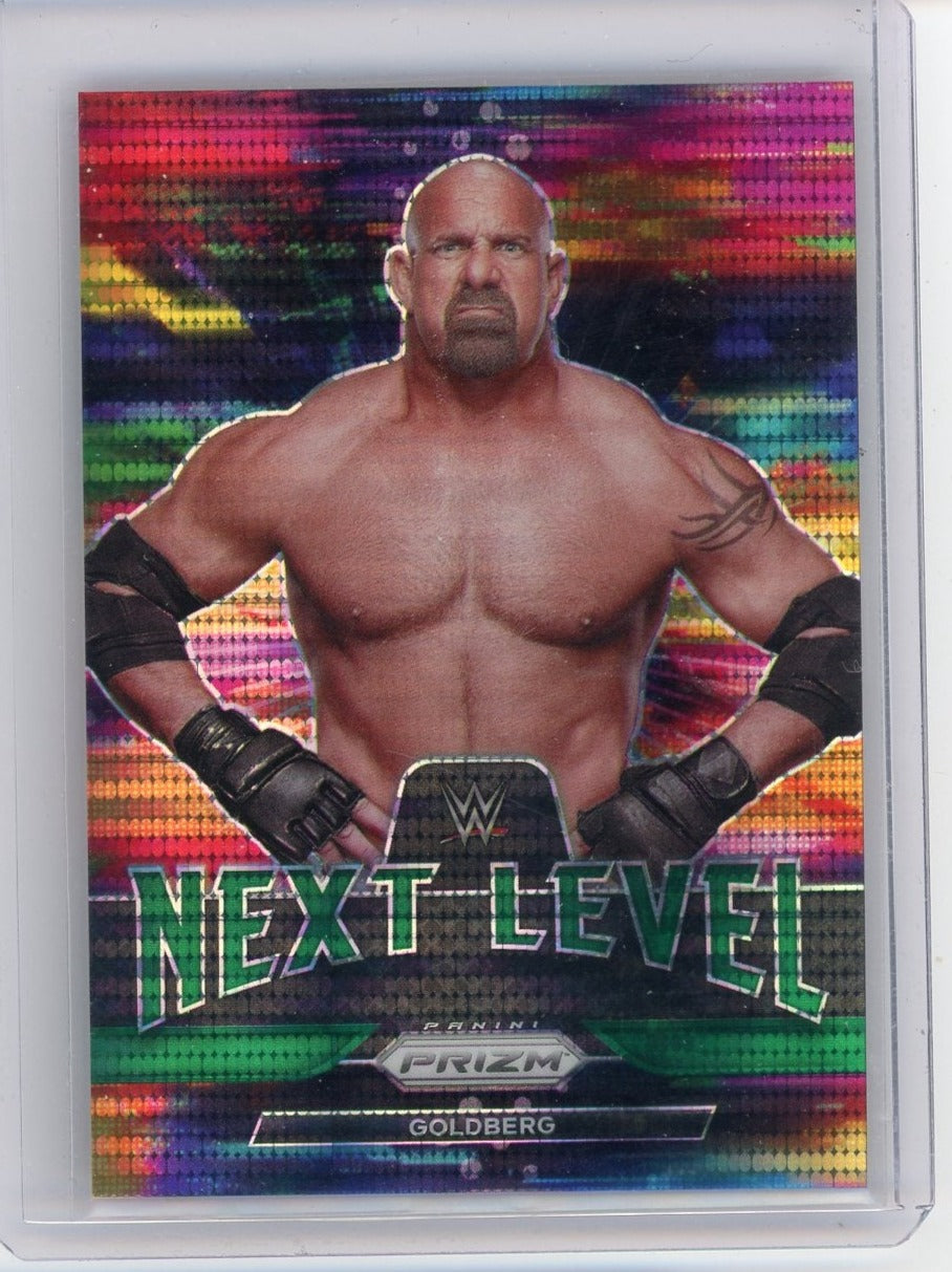 Goldberg 2022 Panini Prizm WWE Next Level green pulsar prizm #'d 05/25