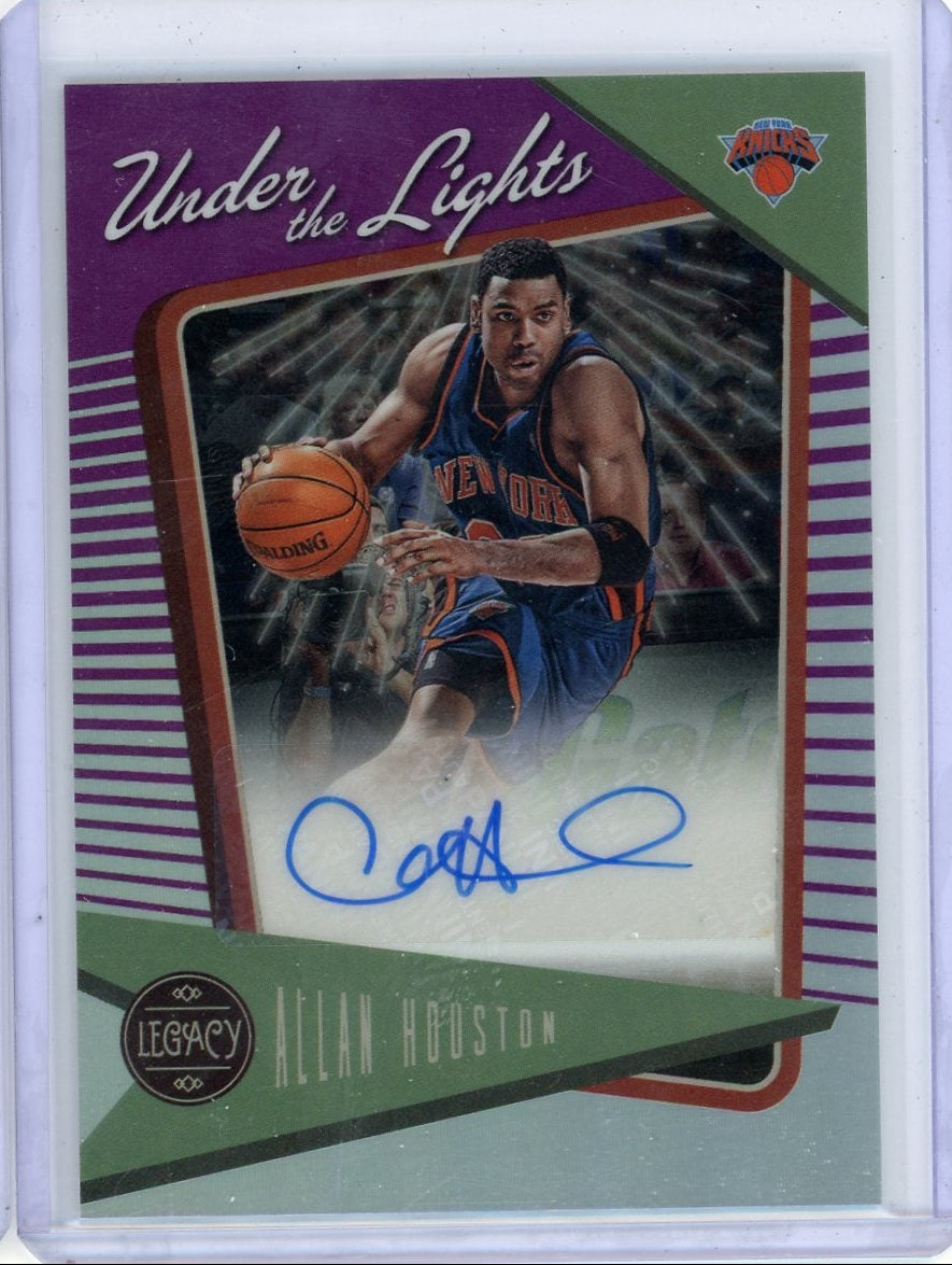 Allan Houston 2022 Panini Chronicles Legacy Basketball Under The Lights Autograph #'d 39/49