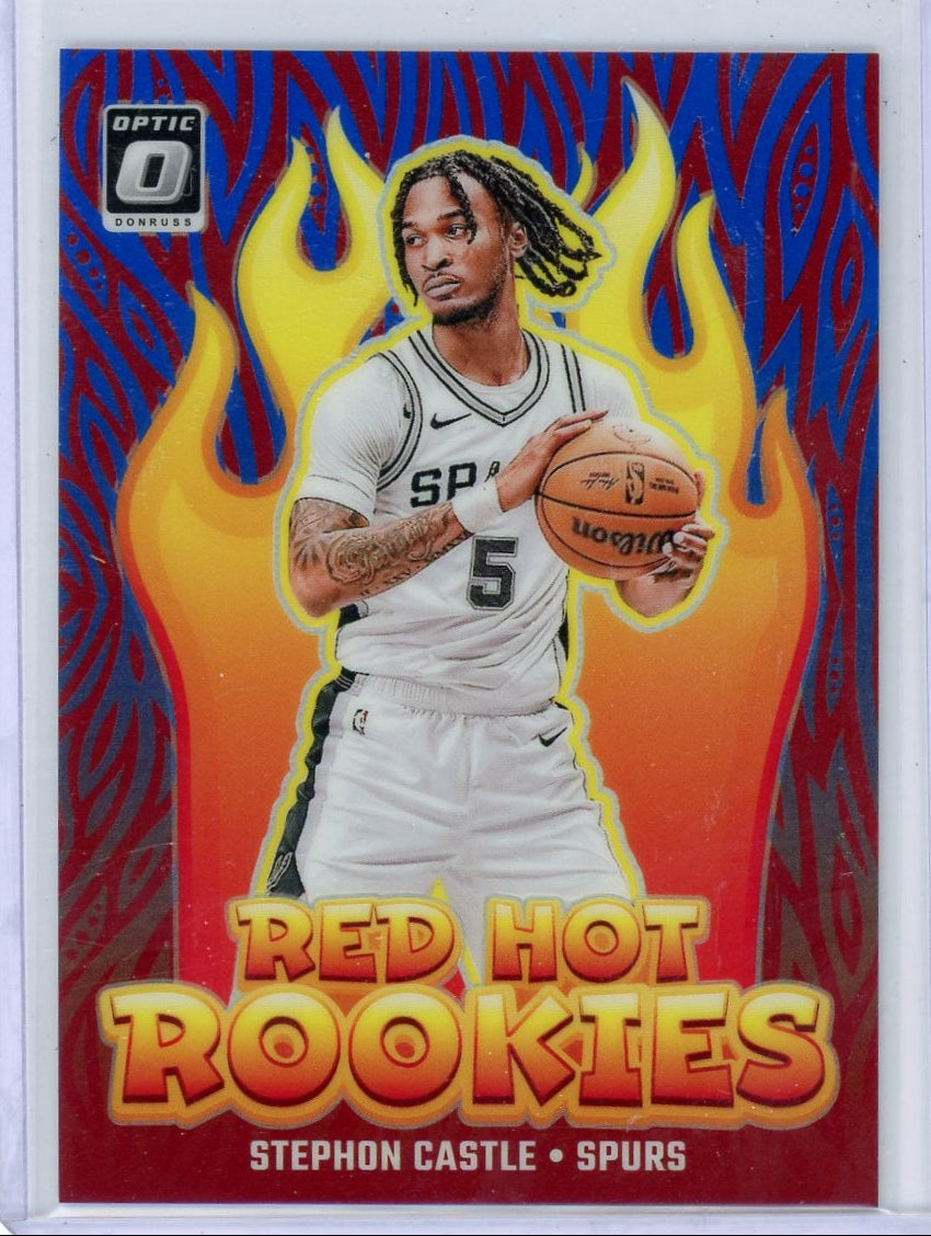 Stephon Castle 2024 Donruss Optic Red Hot Rookies #'d 23/49
