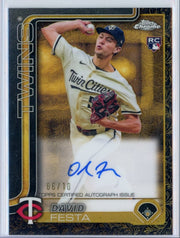 David Festa 2025 Topps Chrome Gilded Blue Gold #'d 06/10