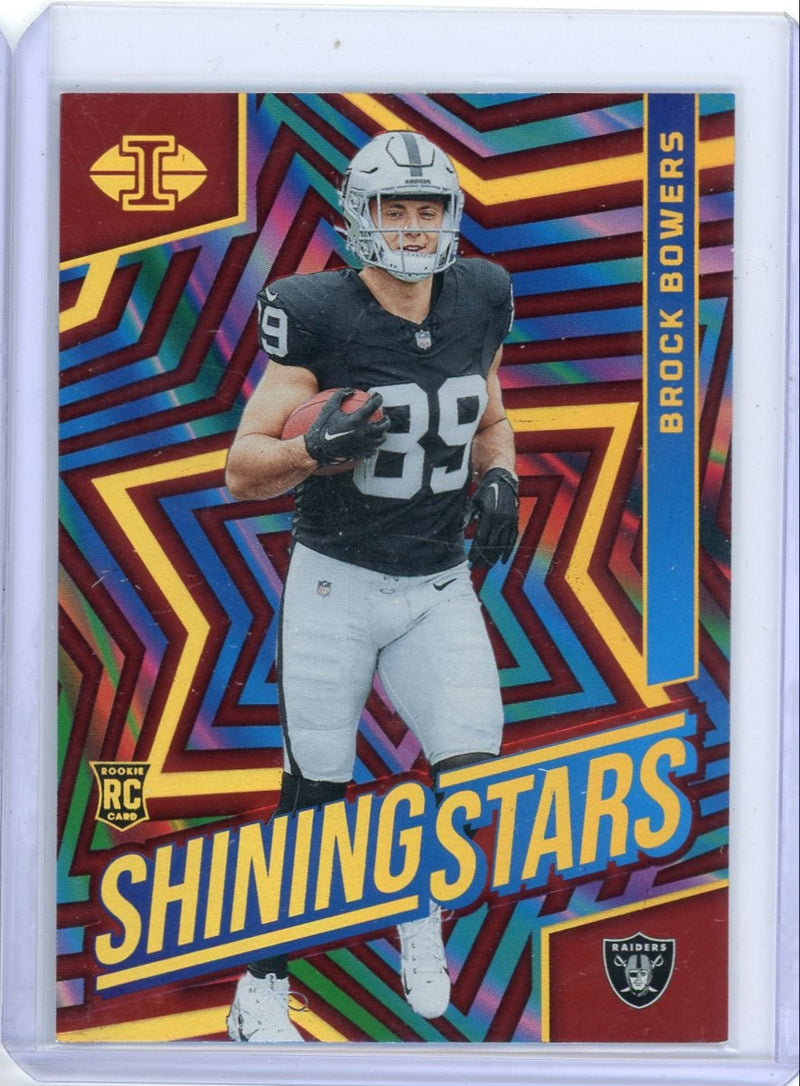 Brock Bowers 2024 Panini Illusions Shining Stars Red 