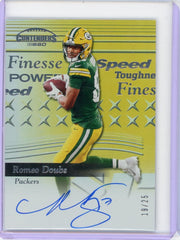 Romeo Doubs 2024 Panini Contenders 1999 Contenders Finesse Gold #'d 19/25